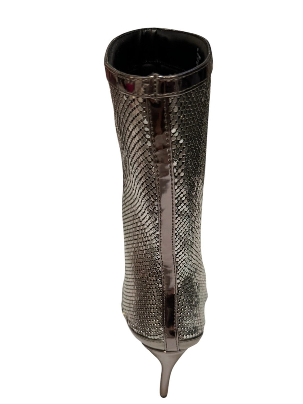 Carvela Kurt Geiger Armour Boot US 9.5 EUR 40.5 Silver NYE Statement Heels BNIB! - Picture 16 of 16